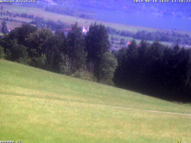 Blick vom Familien- und Erlebnisbad trimini Richtung Herzogstand (Süden) ...